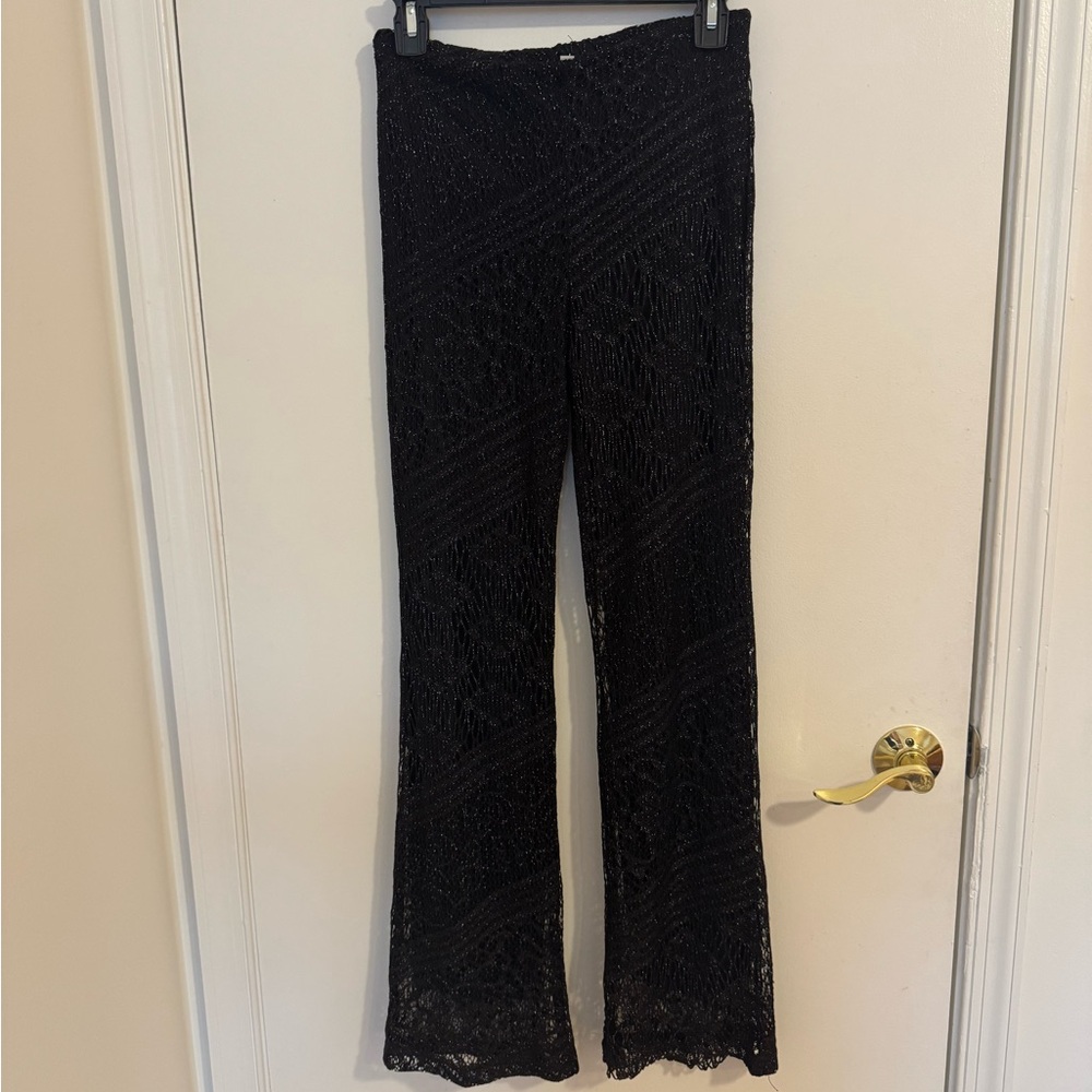 Vintage 90s sparkly crochet pants made in USA